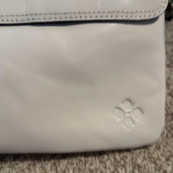 Patricia Nash Balluri Crossbody Bag Cream White Leather Flap Purse NWOT - Picture 6 of 10
